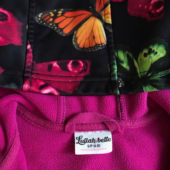Lullah Bette Butterfly Rain Jacket, size S/P 4/5 - Picture 3 of 6